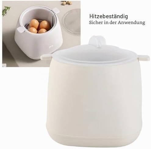 Elektrischer Eierkocher, 6 Eierkapazität, Schnell-Eierkocher mit Automatischer Abschaltung, 6-in-1-E