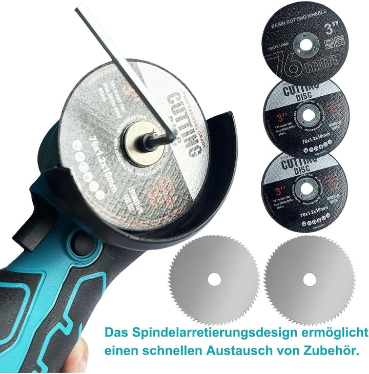 Mini Winkelschleifer,16.8V Akku Mini Flex 28000 rpm/76mm,Professional Mini Akku Winkelschleifer Set