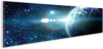 islandburner Bild Bilder auf Leinwand Sterne Weltall Space Panorama XXL Poster Leinwandbild Wandbild