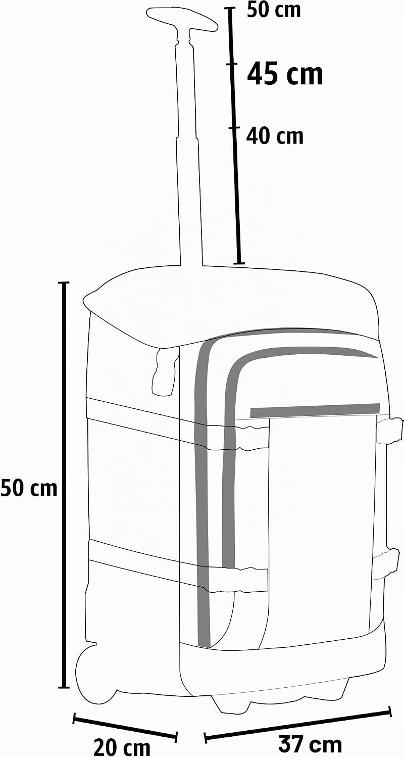 normani Reisetasche mit zusätzlichem Rucksack - Trolley und Rucksack in Einem - 37 L Reisetrolley +