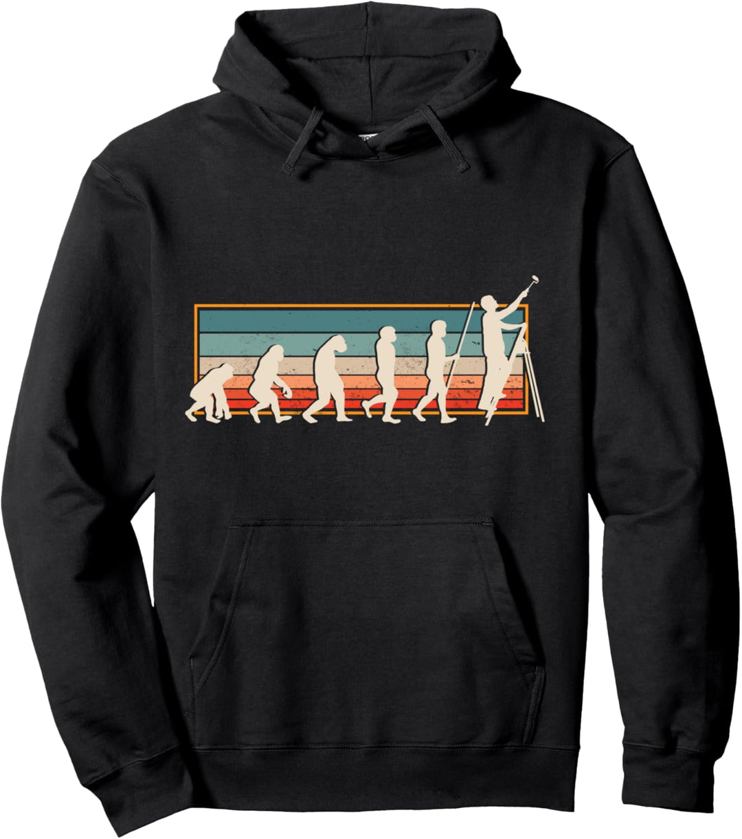 Maler Evolution | Lustiges Geschenk für Maler Malermeister Pullover Hoodie