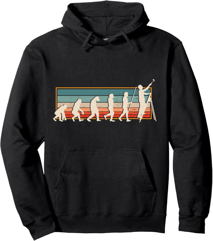 Maler Evolution | Lustiges Geschenk für Maler Malermeister Pullover Hoodie