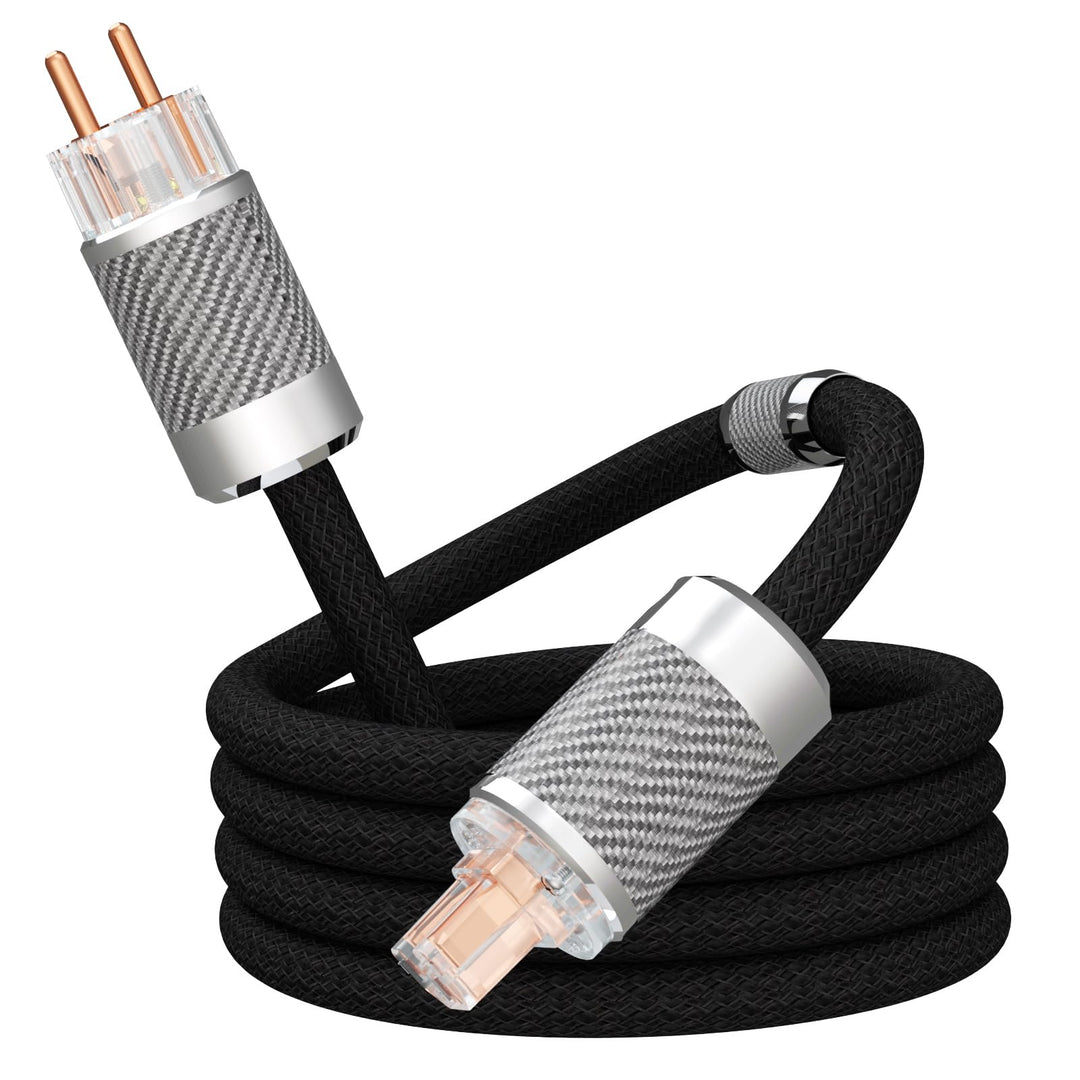Audiophile HiFi-Netzkabel, HiFi Stromkabel 10AWG EU-Netzkabel,NEMA 5-15P IEC320-C15-Weiblicher Ansch