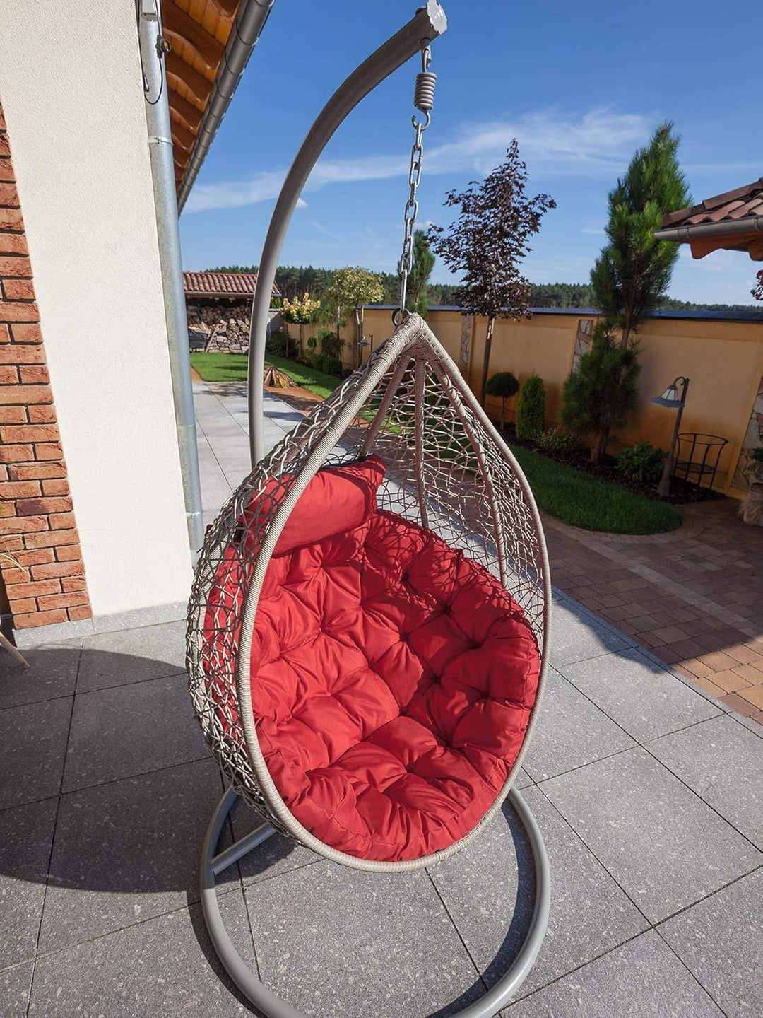 PillowPrim Hängesessel Kissen, Auflage für Polyrattan/Rattan Hängeschaukel, Polster, Hängekorb, Scha