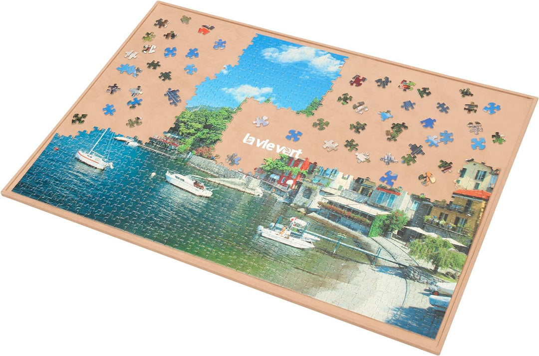 LAVIEVERT Wooden Jigsaw Puzzle Board Puzzle Storage Puzzle Saver with Non-Slip Surface for Up to 100