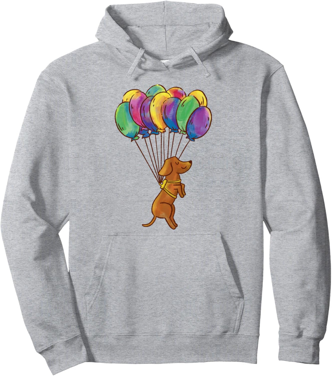 Dackel Hund Ballons Haustier Pullover Hoodie