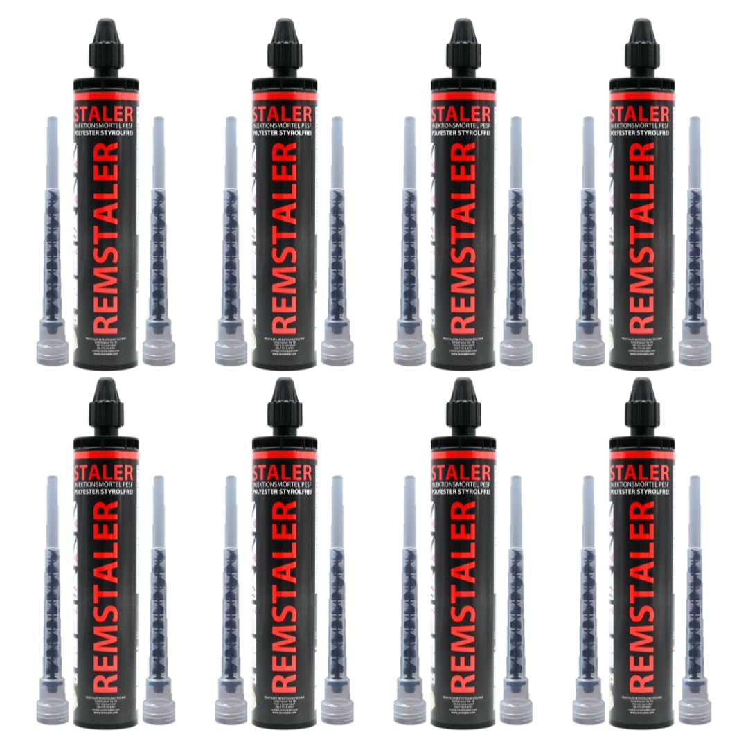 8x Remstaler VERBUNDMÖRTEL 300ml | -HÖCHSTE QUALITÄT- made in GERMANY | Injektionsmörtel | Montagemö