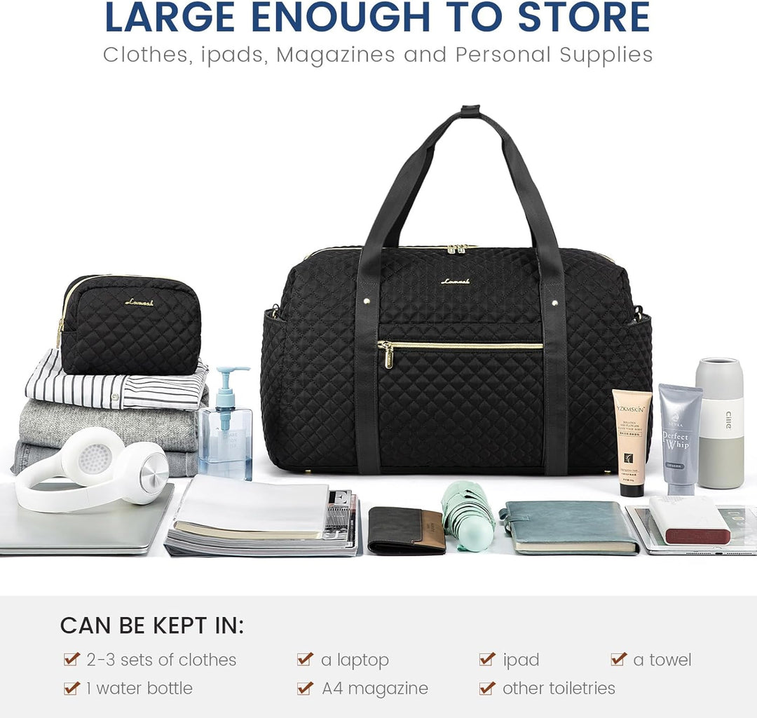 LOVEVOOK Reisetasche Damen Sporttasche Gross mit Laptopfach Weekender Handgepäck Gym Travel Duffle B