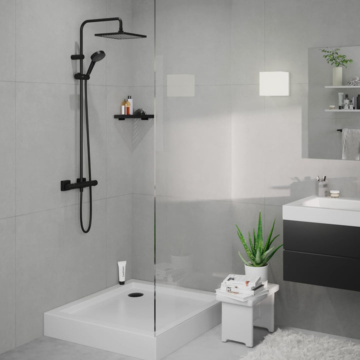 hansgrohe Duschsystem Vernis Shape, Brausekopfgrösse 240 x 240 mm, Duschset mit Thermostat, Duschkop