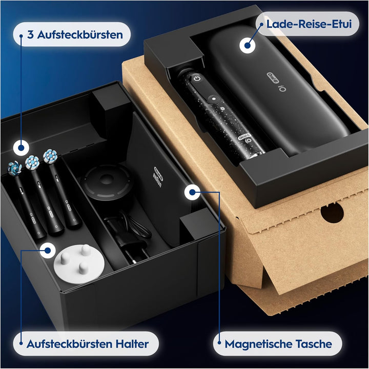 Oral-B iO Series 10 Plus Edition Elektrische Zahnbürste/Electric Toothbrush, PLUS 3 Aufsteckbürsten