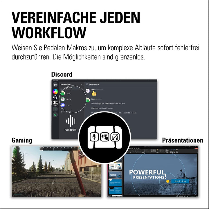 Elgato Stream Deck Pedal – Freihand-Studio-Controller, 3 Makro-Fusspedale, Auslösen von Aktionen in