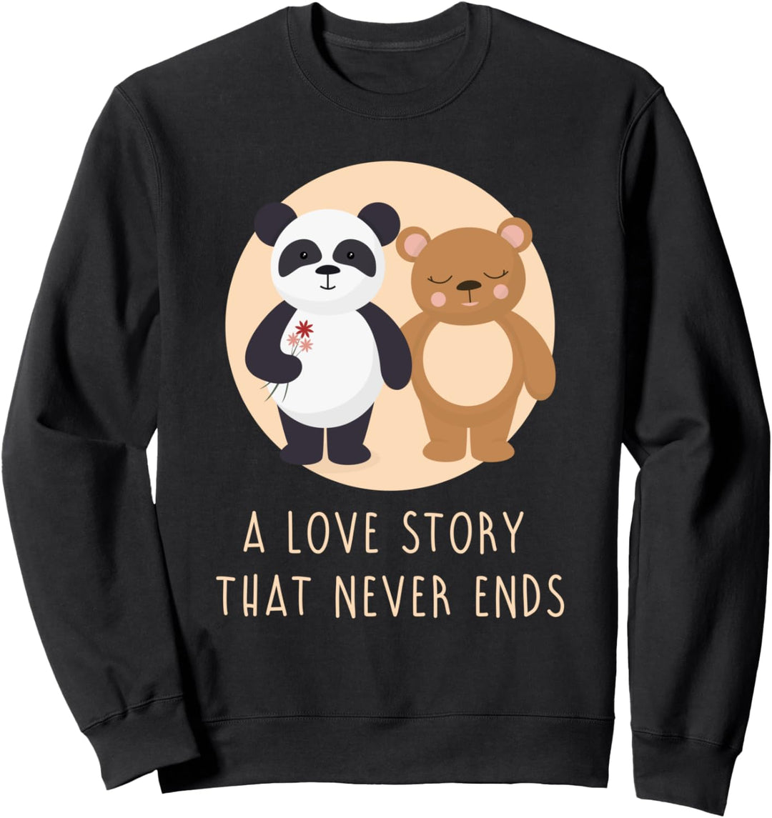 Verliebtes Paar Liebespaar Panda Bären Partner Look Outfit Sweatshirt