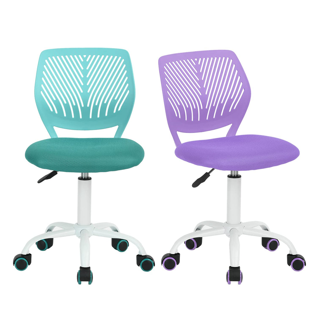 Homy Casa 2er Set Schreibtischstuhl Verstellbarer Drehstuhl Bürostuhl Stoffsitz Ergonomischer Arbeit