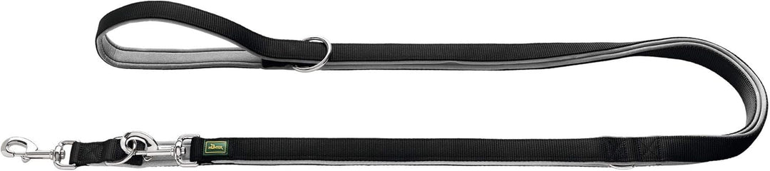 HUNTER NEOPREN Verstellbare Hundeführleine, 2,0 x 200 cm, schwarz/grau 2,0 x 200 cm schwarz/grau, 2,