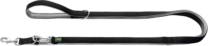 HUNTER NEOPREN Verstellbare Hundeführleine, 2,0 x 200 cm, schwarz/grau 2,0 x 200 cm schwarz/grau, 2,