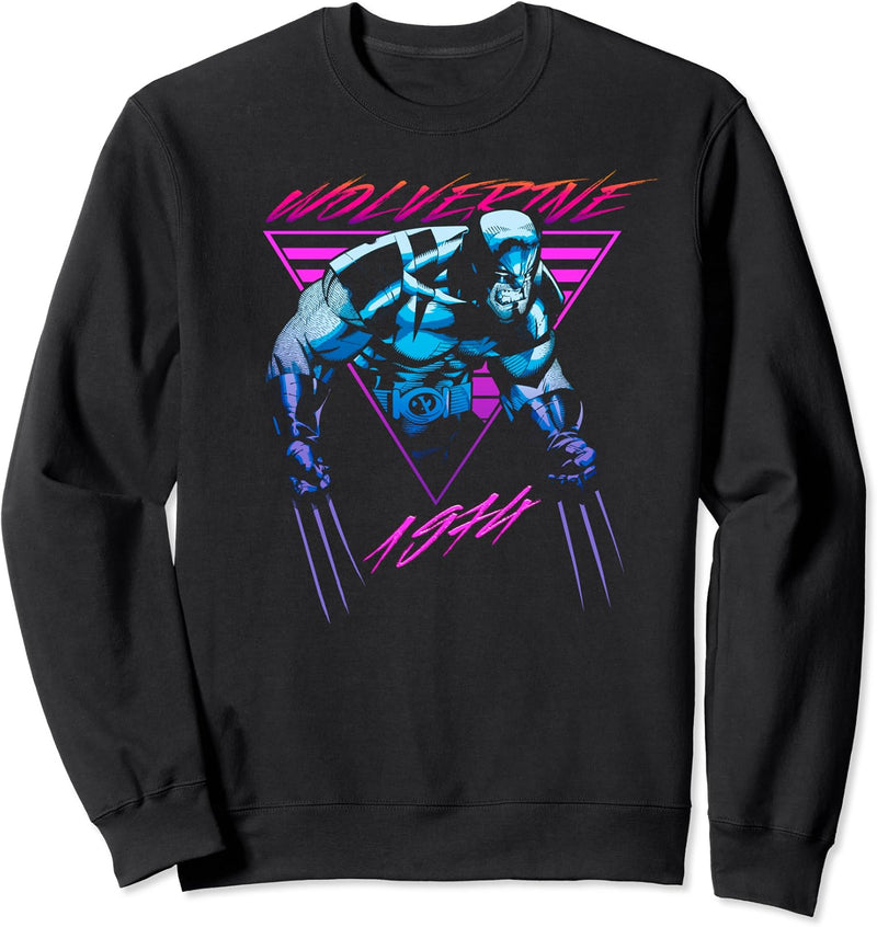 Marvel X-Men Wolverine Neon Retro Logan Sweatshirt