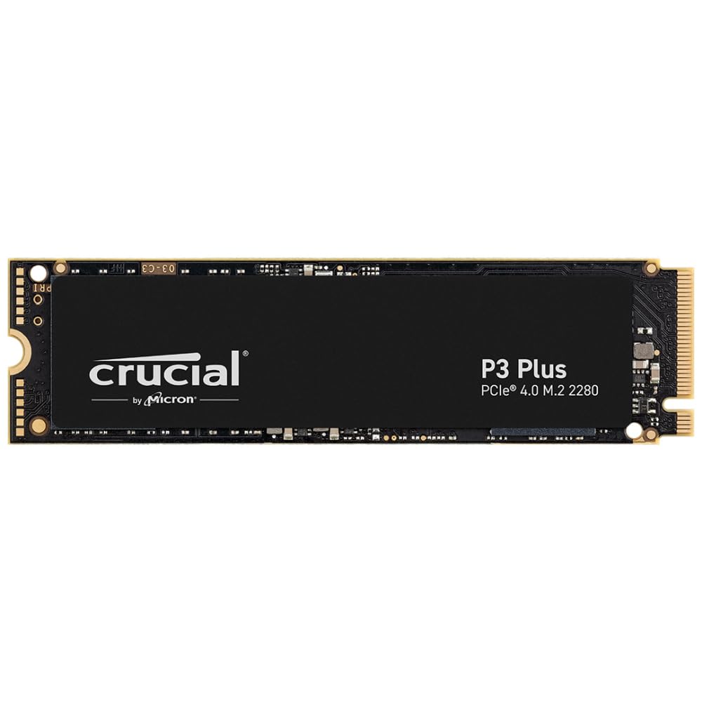 Crucial P3 Plus SSD 500GB M.2 PCIe Gen4 NVMe Interne SSD, Bis 4.700 MB/s, Kompatibel mit Laptop und