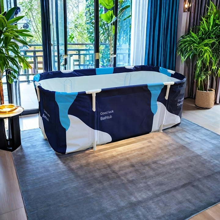 Faltbare Badewanne für Erwachsene, 140x60x50cm, Mobile Badeerlebnis mit Einfacher Installation, Idea