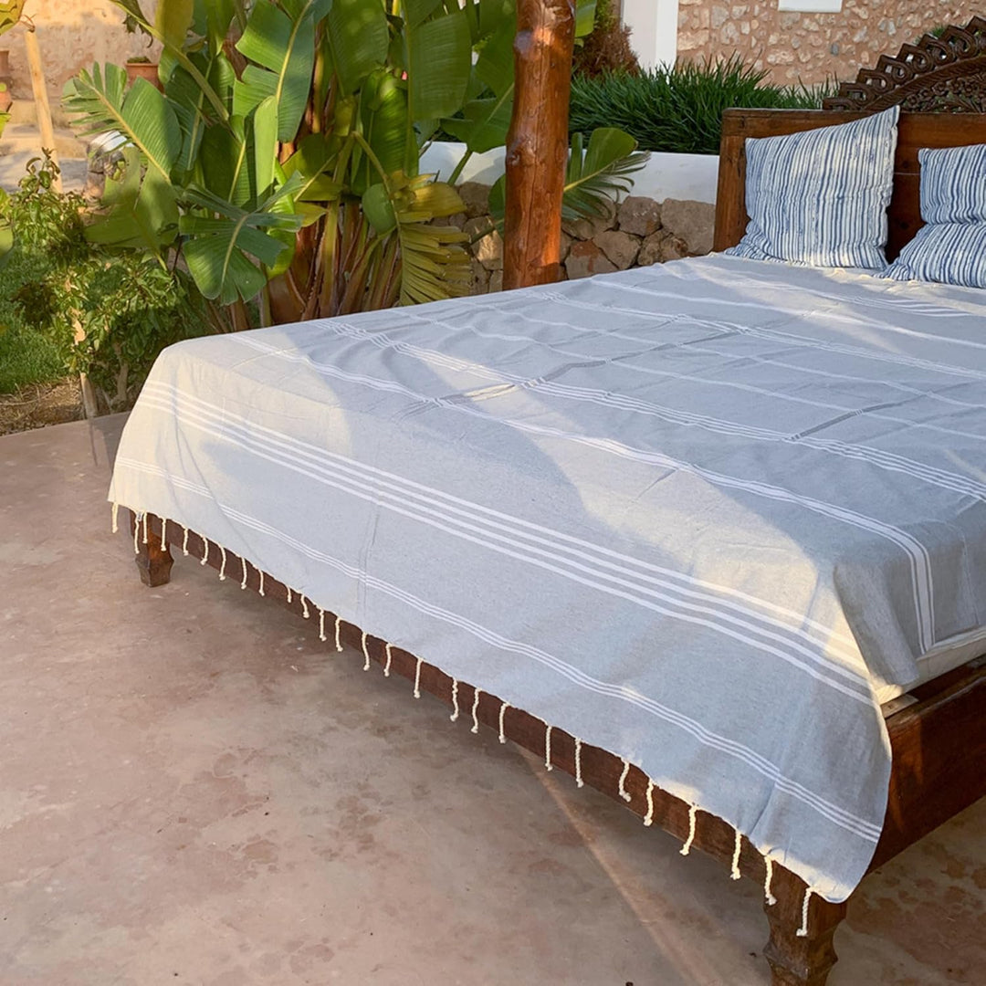 SOLTAKO Fouta Bali Premium XXL, Pastellgrau, 200/300cm, Pastellgrau 200/300cm
