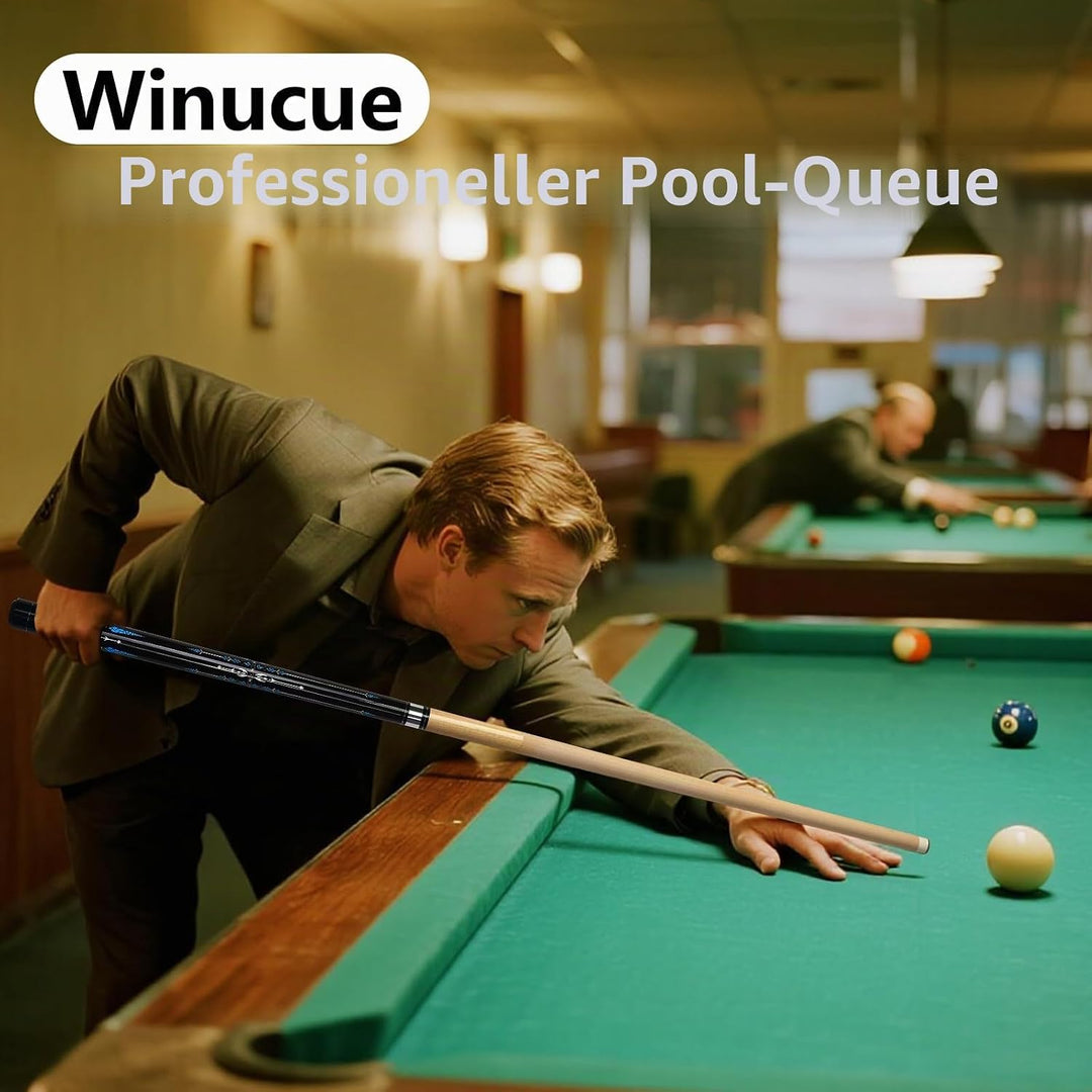 Billard Queue, 58 Zoll Maple Pool Queue Stick 13mm Spitzen für Professionelle Billardspieler, 18 19