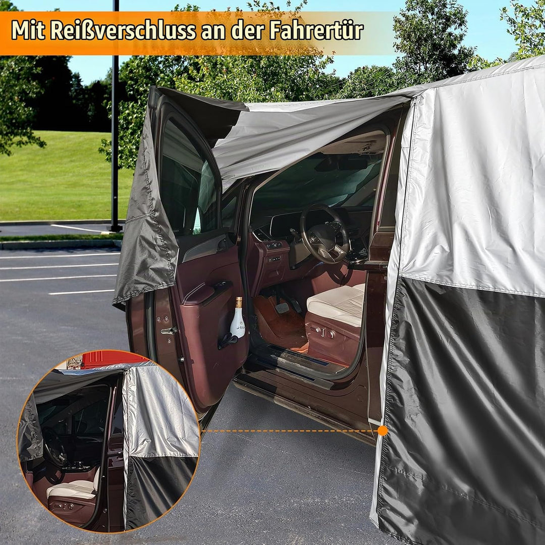Autoabdeckung Passend für VW T5 T6 LWB Peugeot Travelle Long, Universal wasserdichte Vollgarage Auto