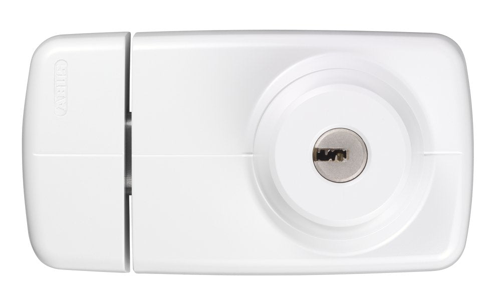 ABUS Tür-Zusatzschloss 7025 mit beidseitigem Zylinder, weiss, 53297, Weiss