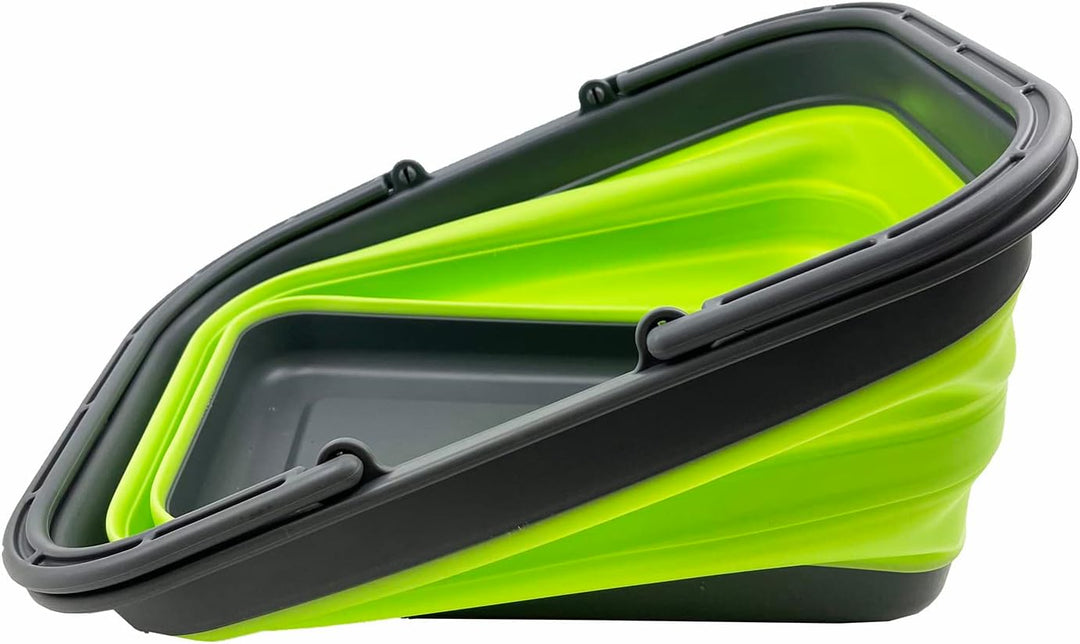 SAMMART 12L zusammenklappbare Wanne mit Griff – tragbarer Outdoor-Picknickkorb/Krater – Faltbare Ein
