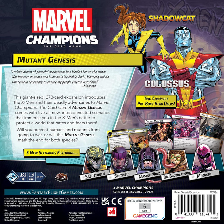 Fantasy Flight Games Mutant Genesis: Marvel Champions, Kartenspiel, ab 14 Jahren, 1-4 Spieler, 60 Mi
