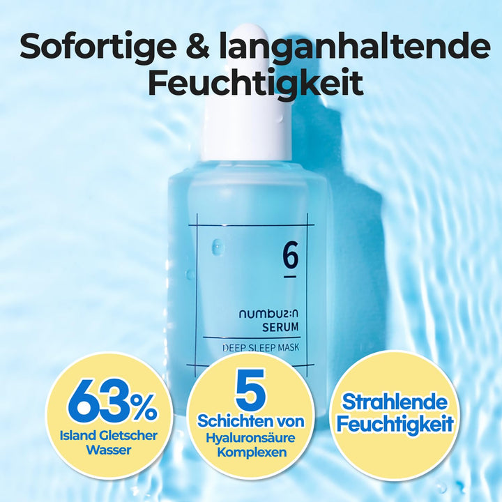 numbuzin No.6 Tiefschlaf-Maske Serum, 1,69 fl.oz / 50ml | CPNP, Korean Skincare, Stumpfe, trockene H