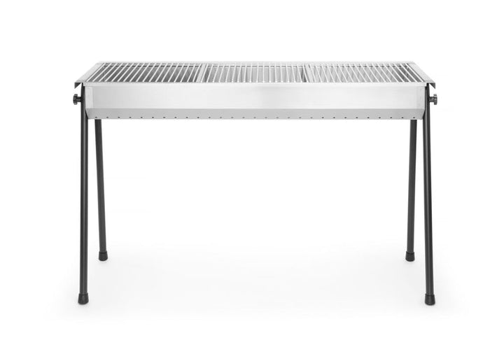 HENDI Holzkohlegrill, inkl 3 roste von je 345x345mm, Model Resto, mit abnehmbaren Füssen, Bräter, BB