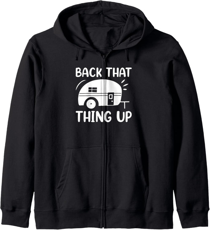Back That Thing Up Camper Frauen lustig Camping Kapuzenjacke