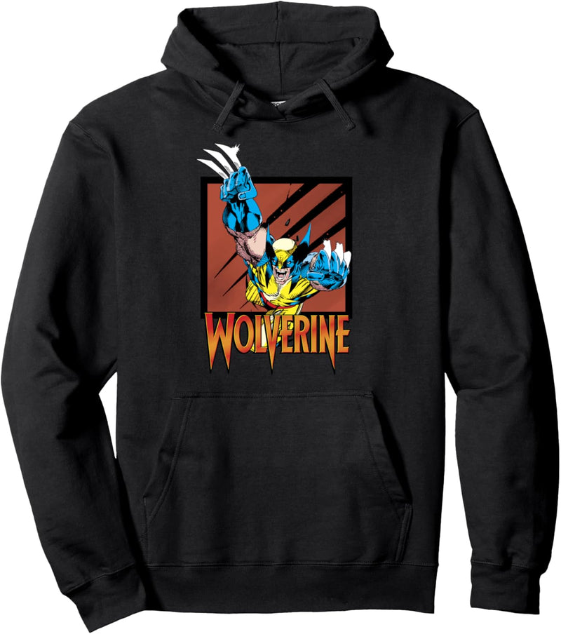 Marvel X-Men Wolverine Leaping Portrait Pullover Hoodie