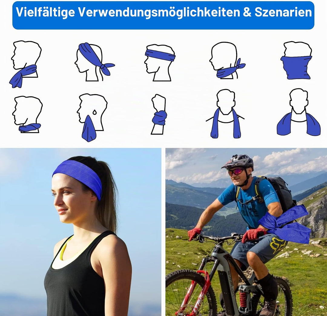 Sukeen Kühlendes Handtuch, Kühlhandtuch 100 x 30 cm, Ice Cooling Towel für Hals und Gesicht, Kühlend