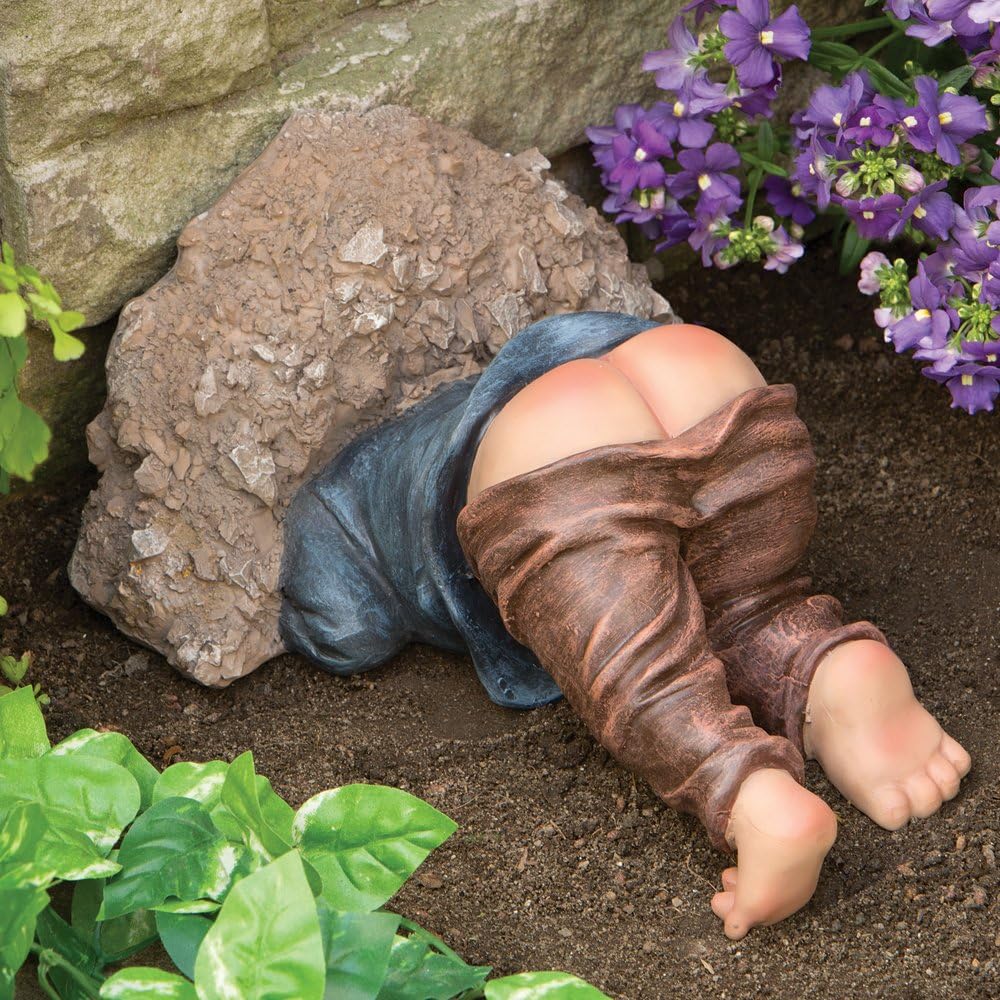 Bits and Pieces - Little Digger Lustige Gartenstatue – aus strapazierfähigem Polyresin – perfekte Ga