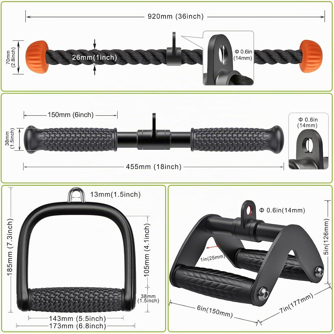 SELEWARE Handles for Cable pulls, Cable pulls kabelzug LAT pulldown bar, kabelzug Fitness Biceps Tri