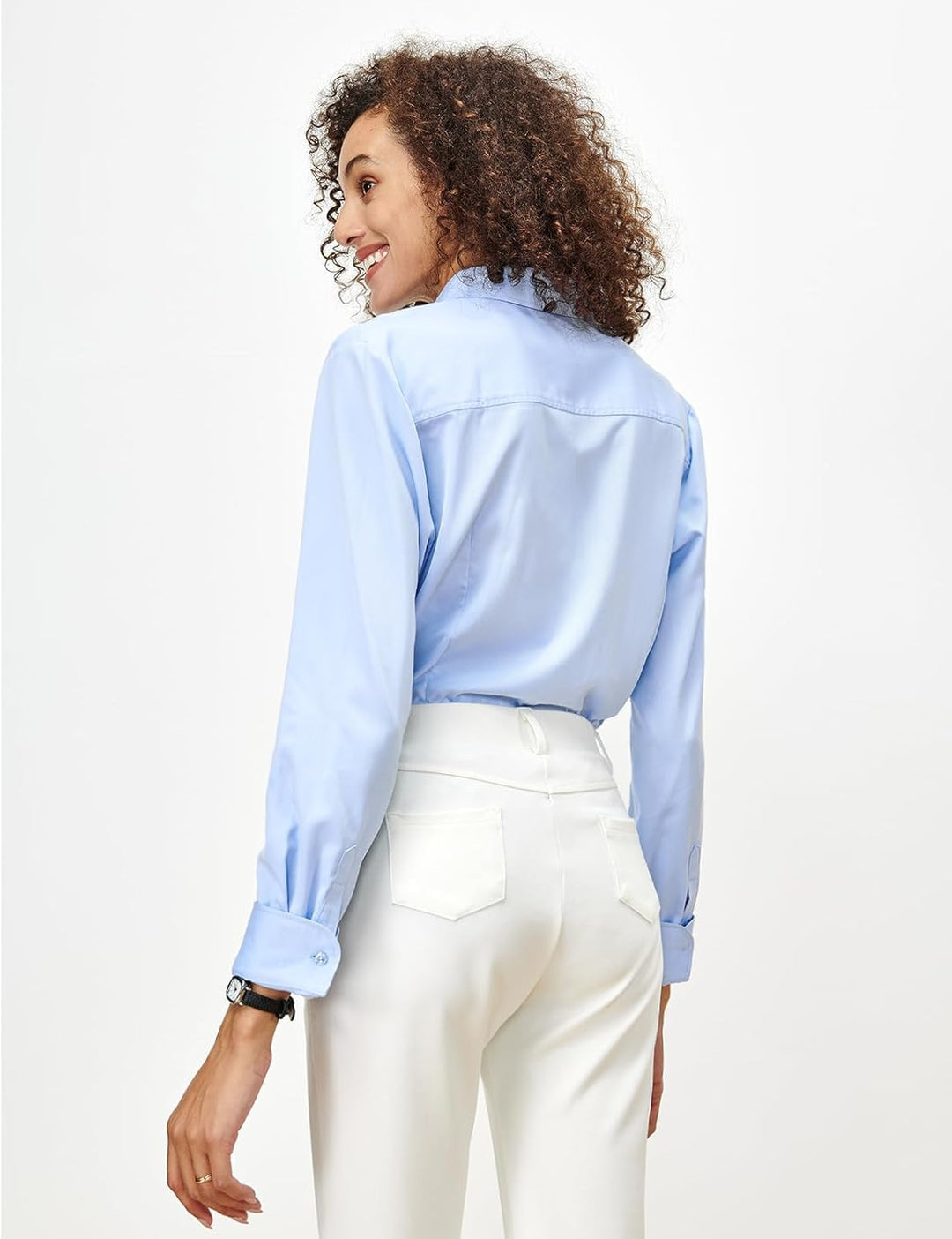 Tapata Damen-Bodysuit-Bluse mit Knöpfen, einteilig, langärmlig, solides Büroarbeitshemd, lässige Obe