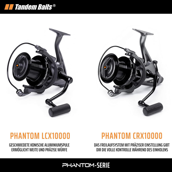 Tandem Baits Phantom LCX10000 Angelrolle | Freilaufrolle mit 8+1 Kugellagern & Schneckenrad-Getriebe
