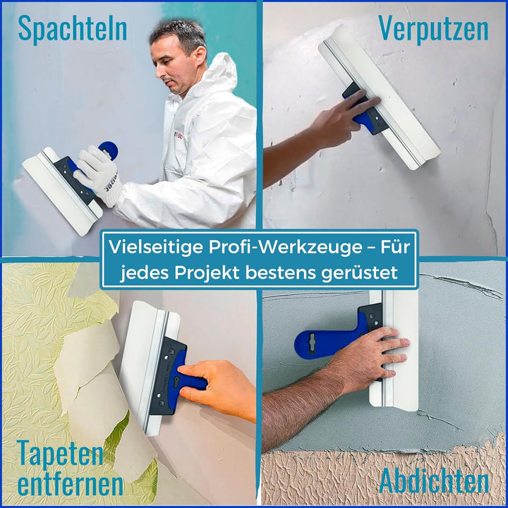 BACHSAM® Made in Germany hochwertiger Flächenspachtel 600mm breit - Profi Fassadenspachtel zum Spach