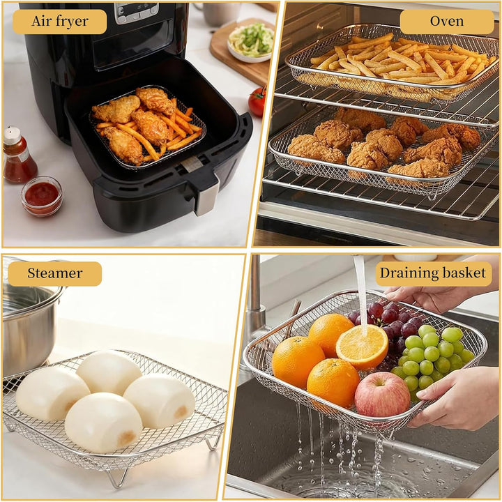 Gitter für Heissluftfritteuse 8 Stück Körbe für Airfryer