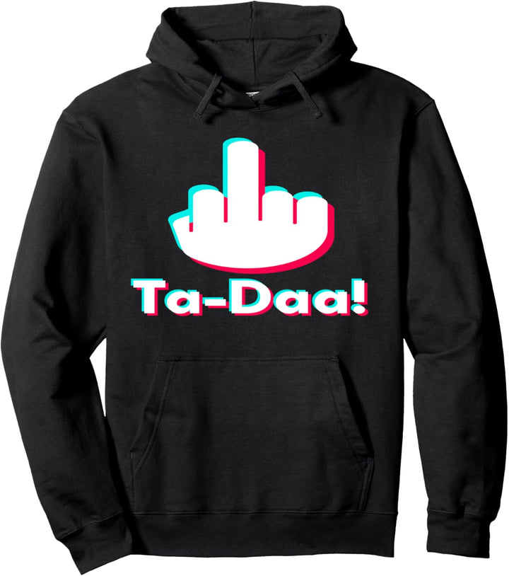 Ta Daa! weirdo goth punk glitch emo klamotten Mittelfinger Pullover Hoodie