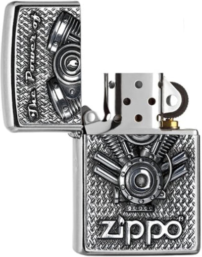 Zippo Feuerzeug, Messing, Chrom, 5.5 x 3.5 x 1 cm