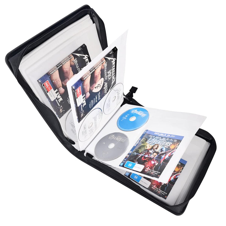 DVD Hülle 160 DVDs und 80 Booklets Kapazität, Speicher-CDs mit Booklet-Einsätzen Medienhalter organi