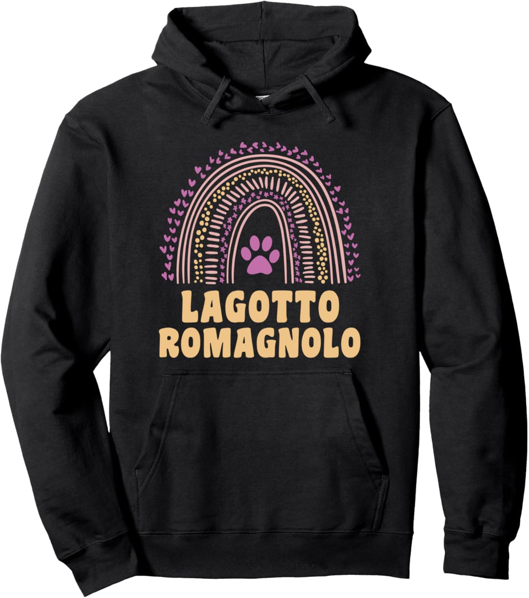 Lagotto Romagnolo Damen Regenbogen Herz Hunde Pullover Hoodie