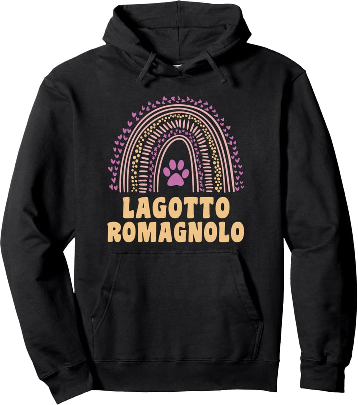 Lagotto Romagnolo Damen Regenbogen Herz Hunde Pullover Hoodie