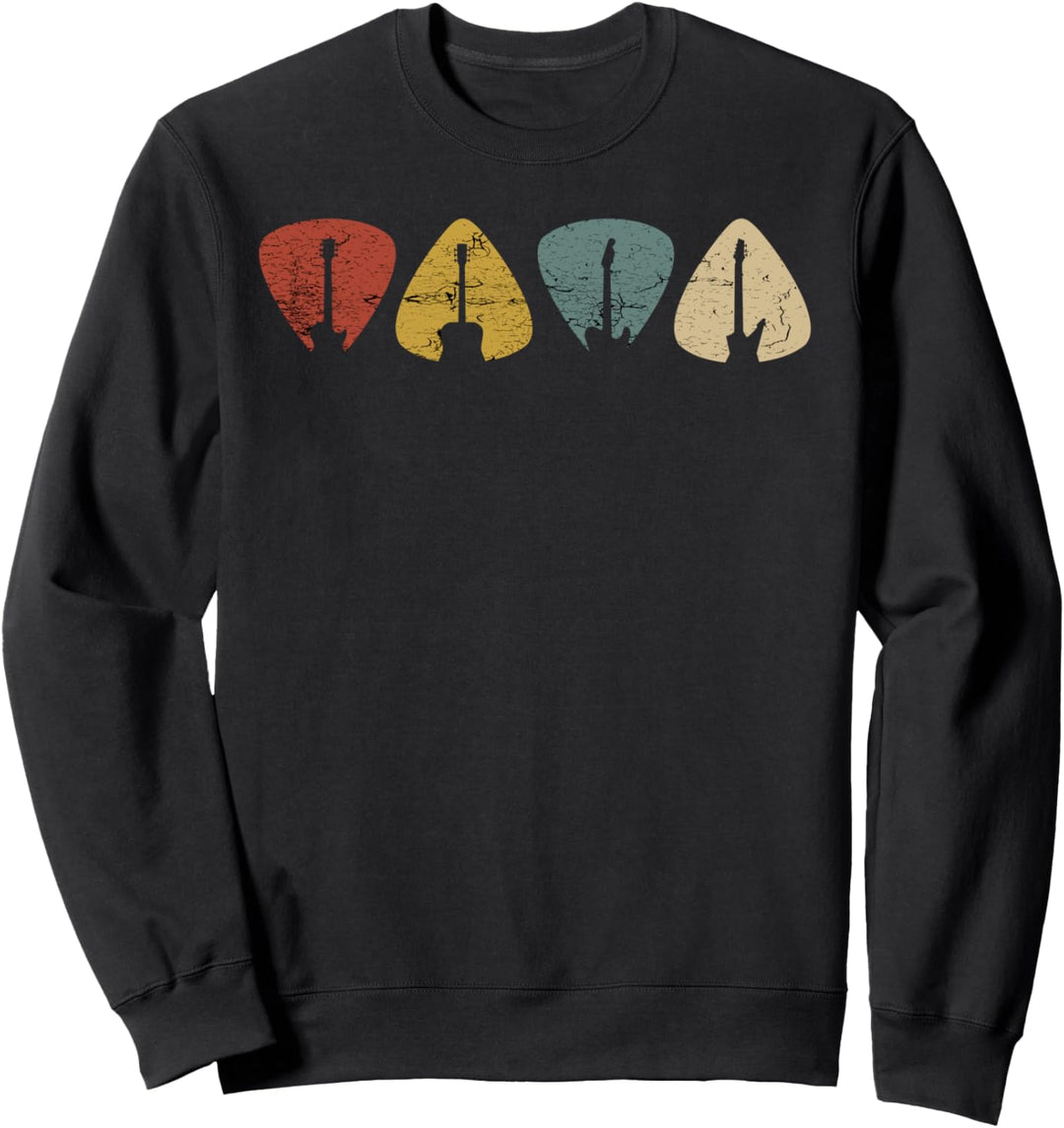 Gitarre Guitarre Plektrum Retro Vintage Sweatshirt