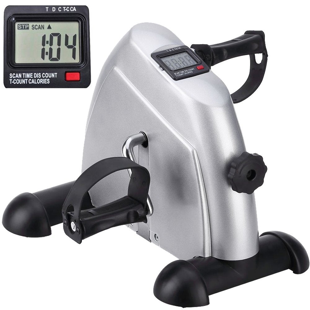 Minibike Heimtrainer Bewegungstrainer Pedaltrainer Trainingsgerät Fitnessgerät mit LCD-Monitor Einst