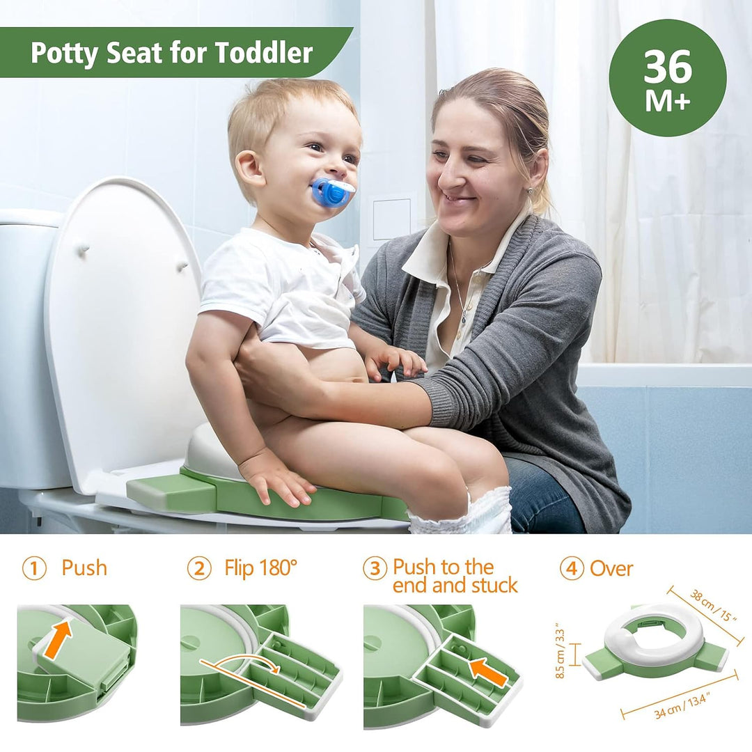 Töpfchen Toilettensitz Kinder ab 1 2 Jahre 3 in 1 Faltbarer Potty Training Seat Baby AuBen Innen Tra
