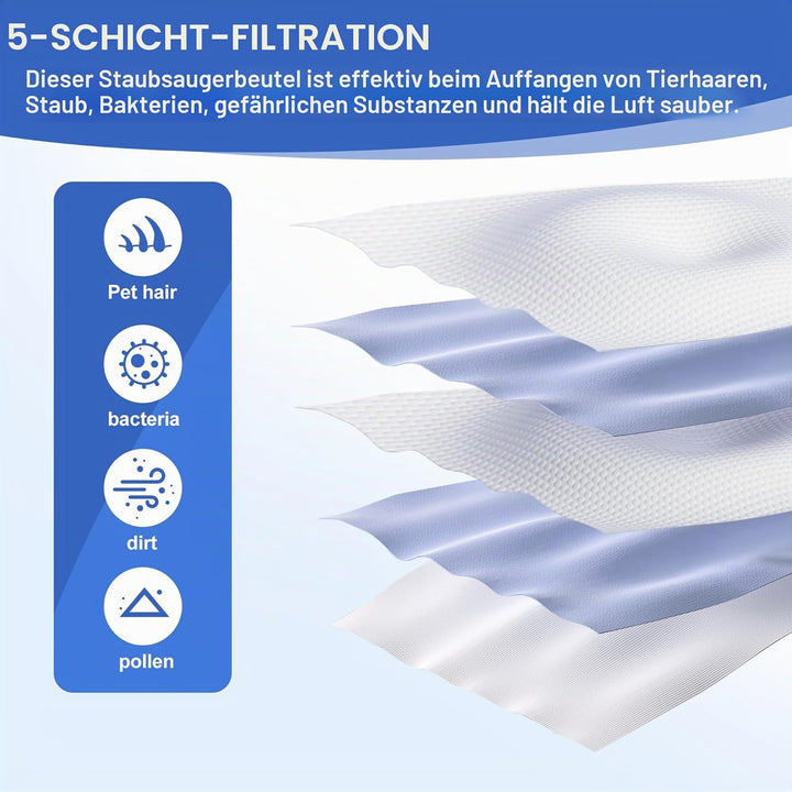 16 Stück Staubbeutel für Ecovacs Deebot T30 Pro Omni / T30 Omni / T30S / T30S PRO / X5 Omni/Deebot X