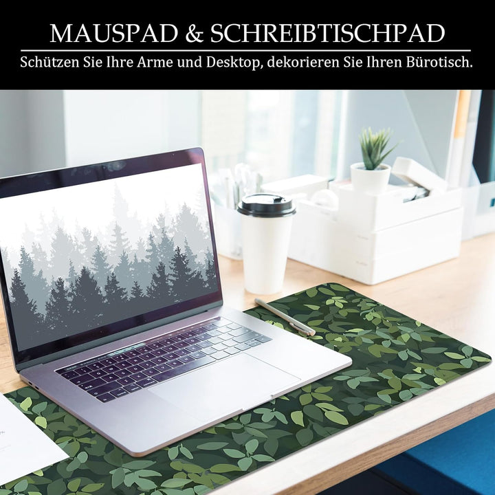 Grün Gaming Mousepad Katze Schreibtischunterlage 800x300mm XL Mousepad Niedlich Grosses Mauspad, Com