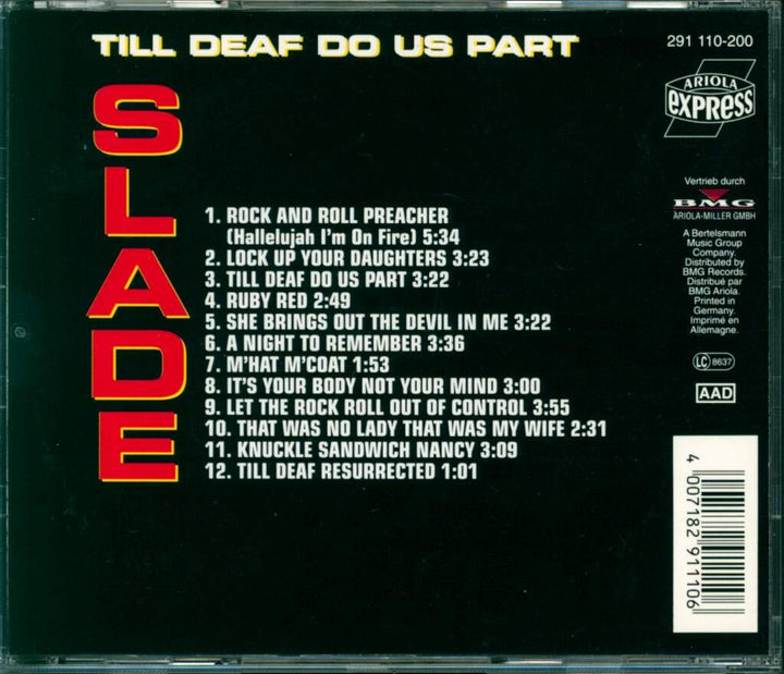 Till deaf do us part (1981), Audio-CD